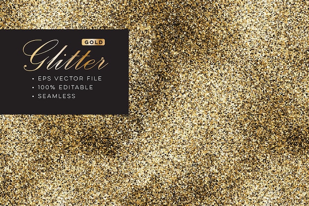 Vector realistic sparking gold glitter seamless