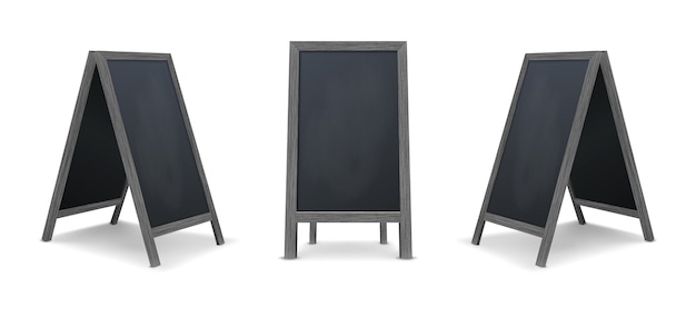 Vector realistic special menu announcement board icon set.