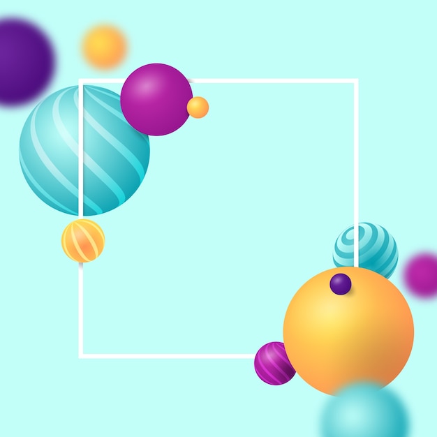 Vector realistic spheres background