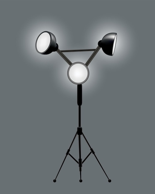 Vector realistic spotlights design illustration