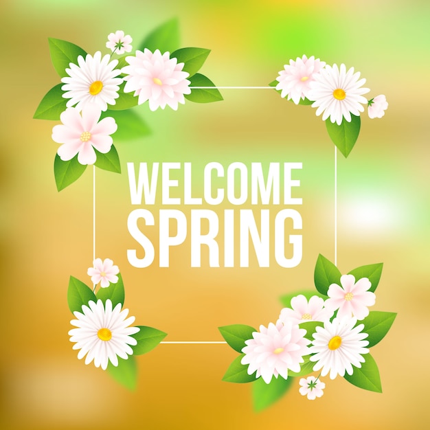 Vector realistic spring illustration