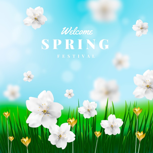 Realistic spring illustration