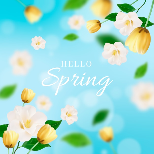 Vector realistic spring illustration