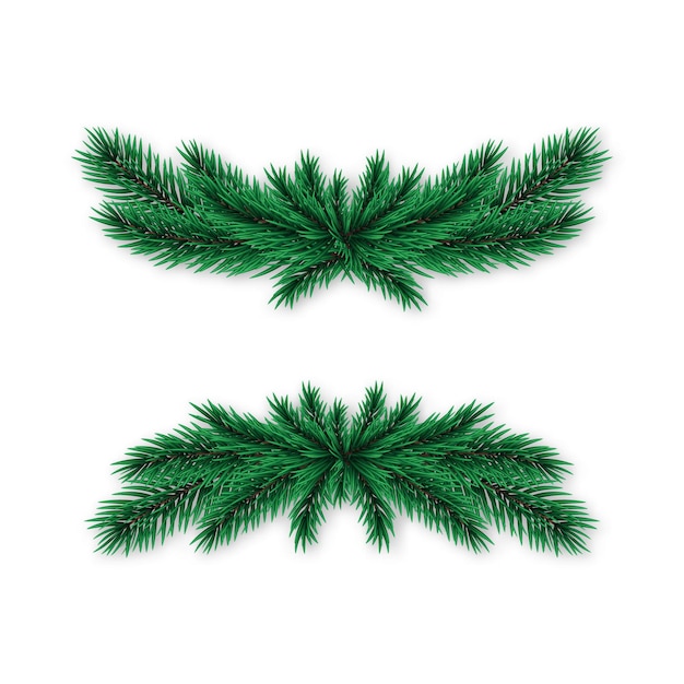 Realistic spruce wreath