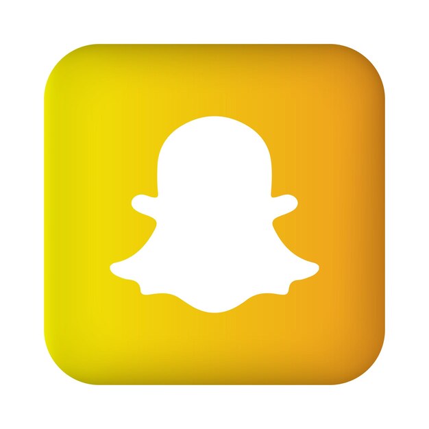 Quadrato realistico con logo snapchat