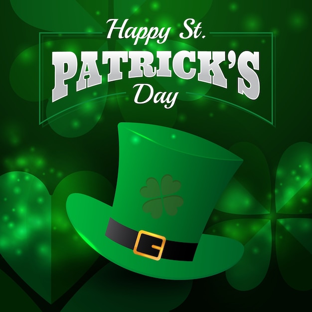 Realistic st. patrick's day greeting card background and banner