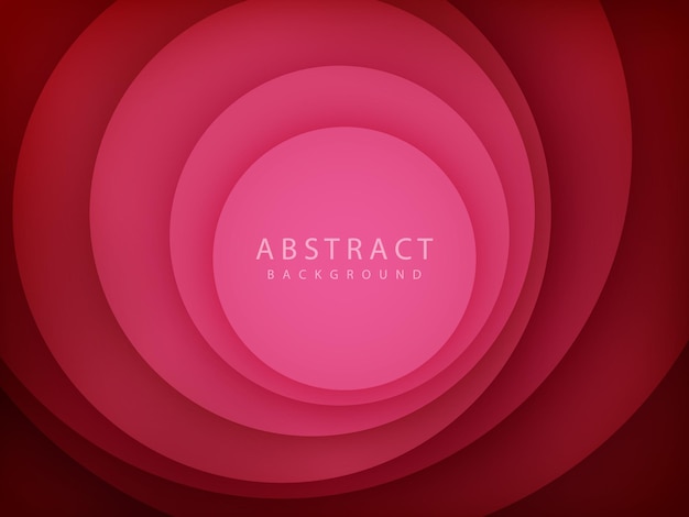 realistic stacked pink circle shape modern abstract background