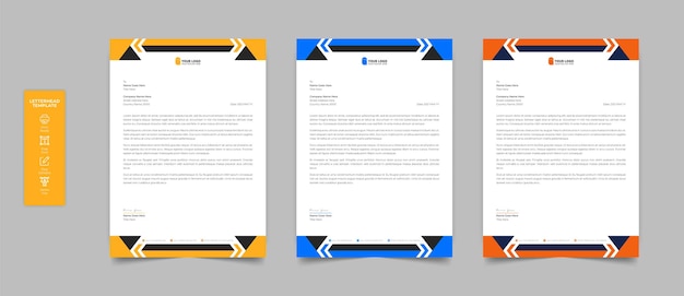 Realistic stationery letterhead   design