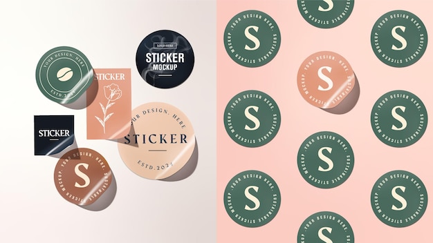 realistic stickers vectors amp illustrations graphic templates