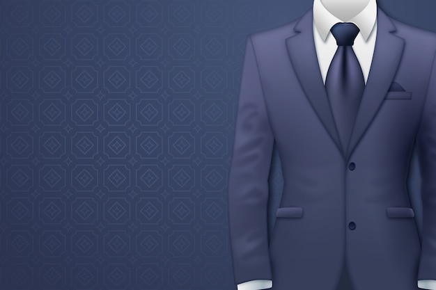 Realistic suit background