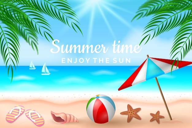 Realistic summer background