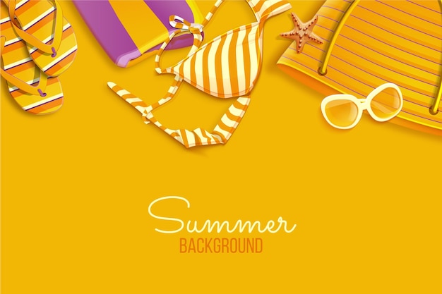 Vector realistic summer background