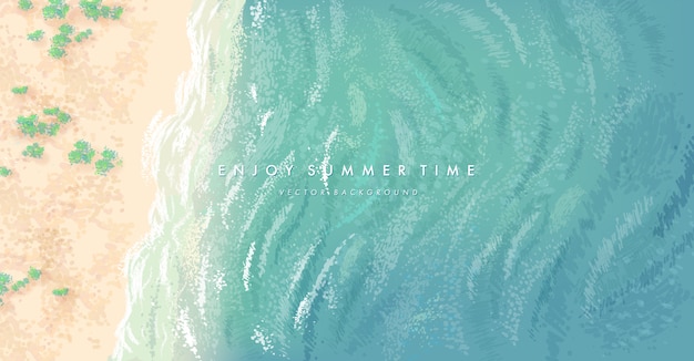 Vector realistic summer beach background