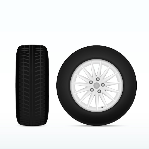 Vector realistic summer tire