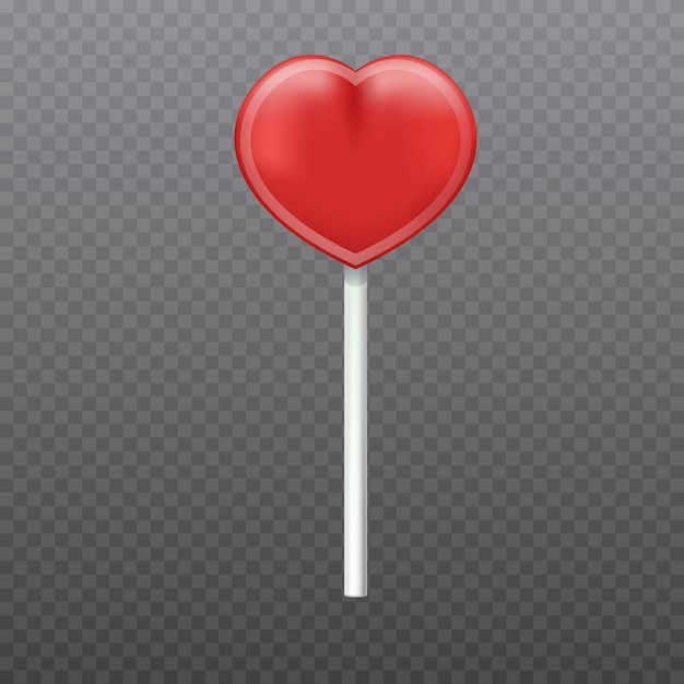 Vector realistic  sweet lollipop candy isolated on transparent background.