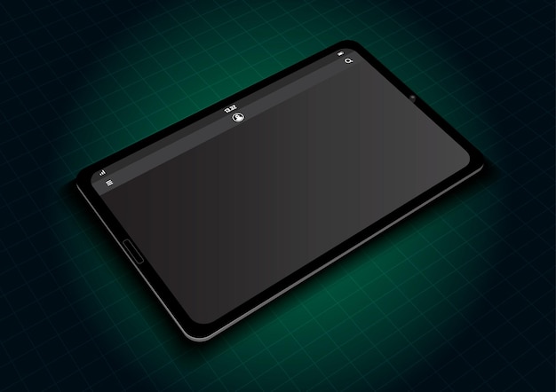 Vector realistic tablet mock up for background