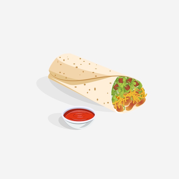 Реалистичная еда taco burrito