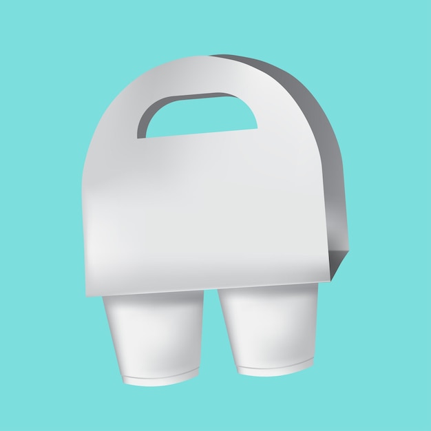 Realistic Takeaway Paper Cup Mockup Design vector
