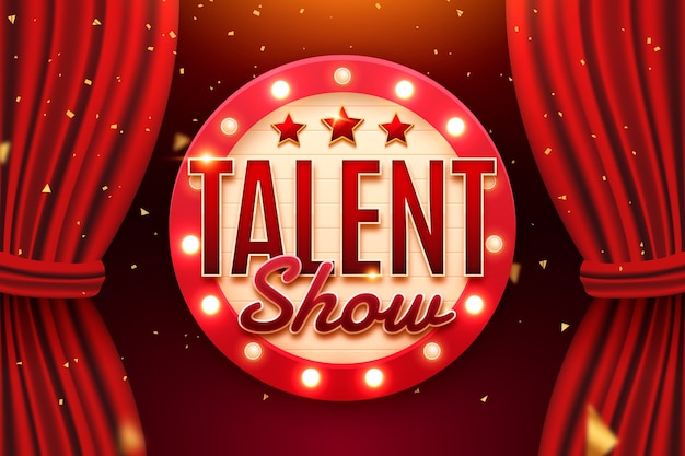 Vector realistic talent show background