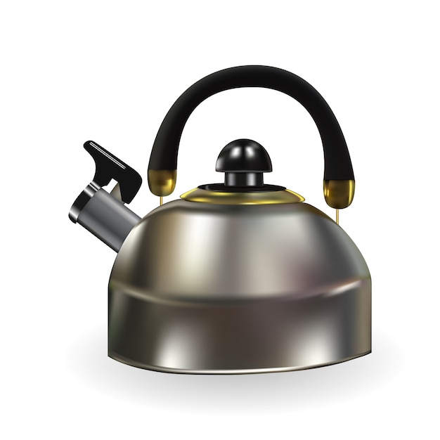 Vector realistic teapot isolated