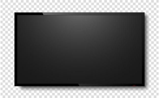 Вектор Реалистичный телевизионный экран на заднем плане телевизор современный пустой экран жк светодиодный большой компьютерный монитор