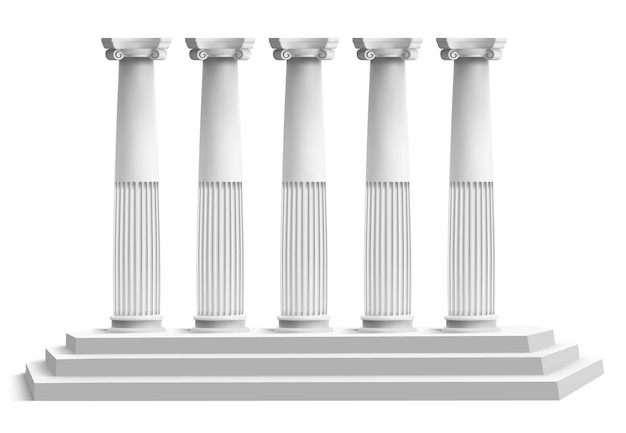 Realistic temple columns