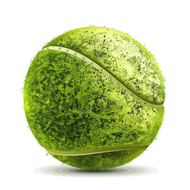 Vector realistic_tennis_ball_and_tennis_racquet