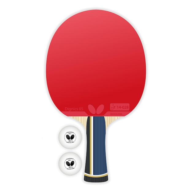 リアルなテニスラケット 卓球用ラケット 卓球 プロスポーツ用品 ITTF 赤パッドラバー 攻撃側 トレーニングボール