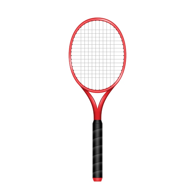 Realistic tennis racket sports equipment for game Active outdoor game gear isolated