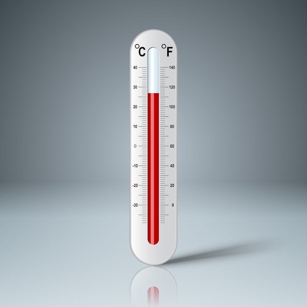 Vector realistic thermometer