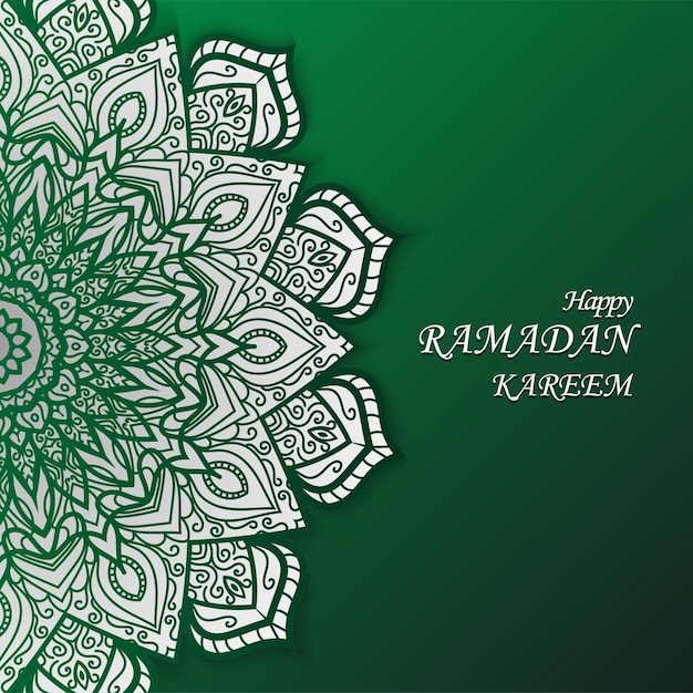 Realistic three dimensional ramadan greeting card