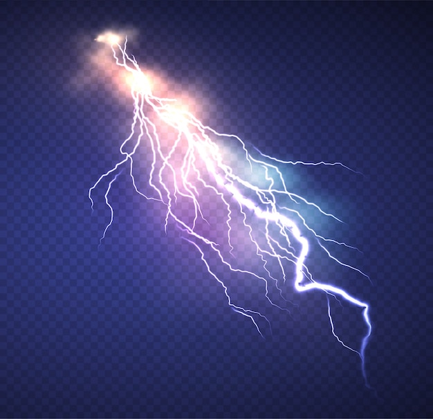 Realistic thunders background