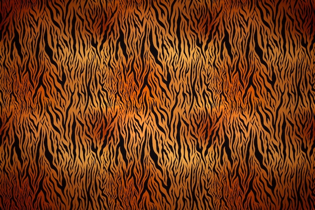 Vector realistic tiger skin texture with black stripes