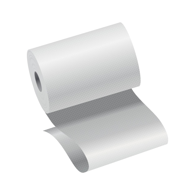 Реалистичный шаблон рулона туалетной бумаги или кухонного полотенца