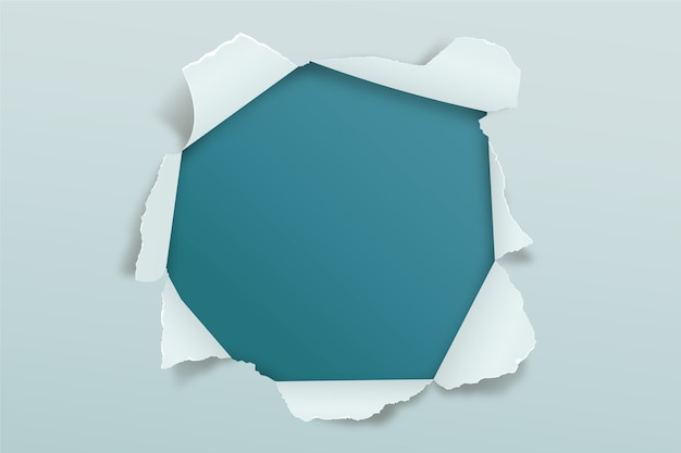 realistic torn paper hole background