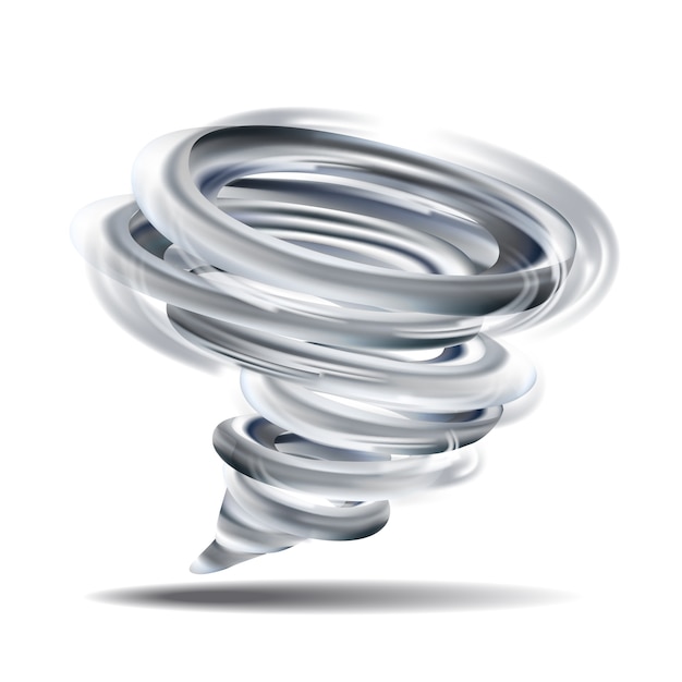 Realistic tornado swirl isolated illustration