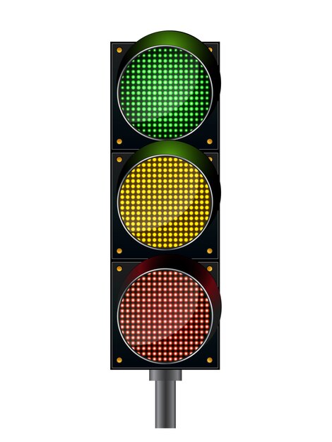 Realistic traffic lights isolated