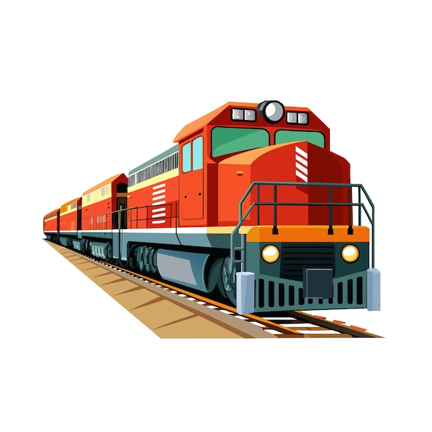 Realistic Train vector illustration concept
