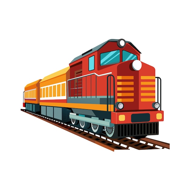 Realistic Train vector illustration concept