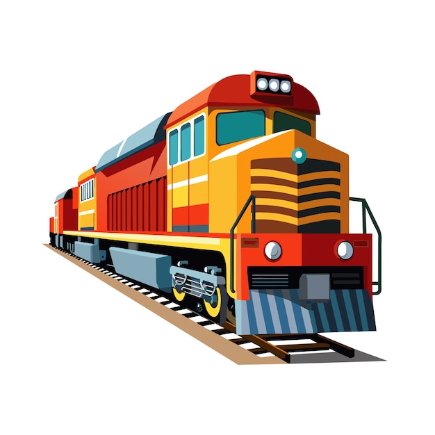 Realistic Train vector illustration concept