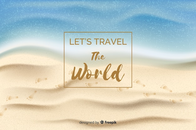 Vector realistic travel background