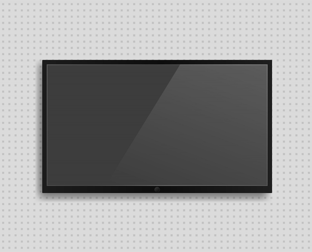 Vector realistic tv screen