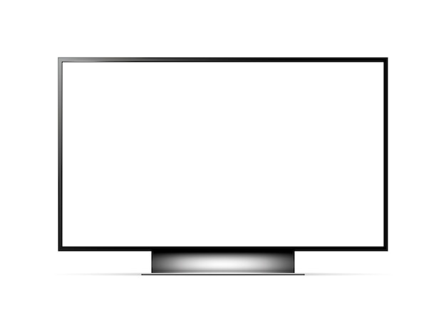 Vector realistic tv screen