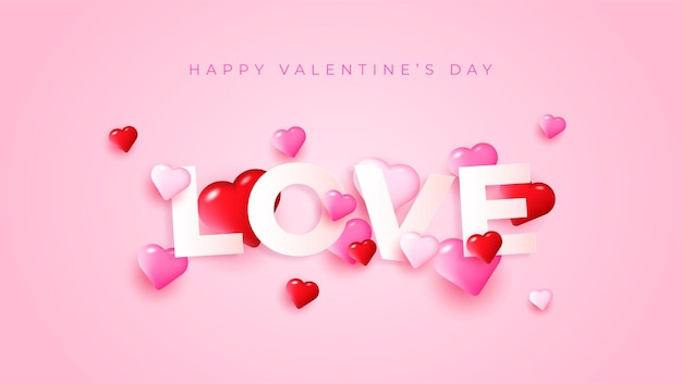 Realistic valentines day background