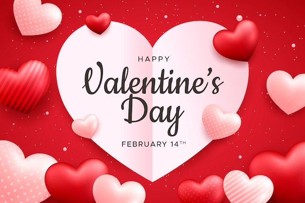 Vector realistic valentines day background