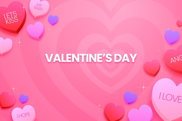 Realistic valentines day celebration background