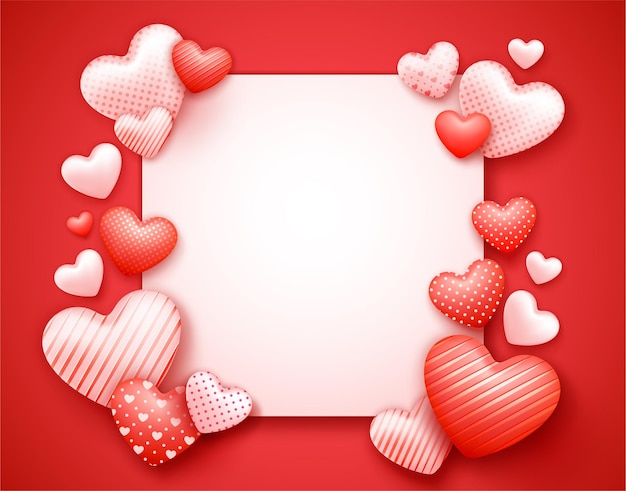 현실적인 발렌타인 데이 판매 포스터 또는 배너 텍스트위한 공간