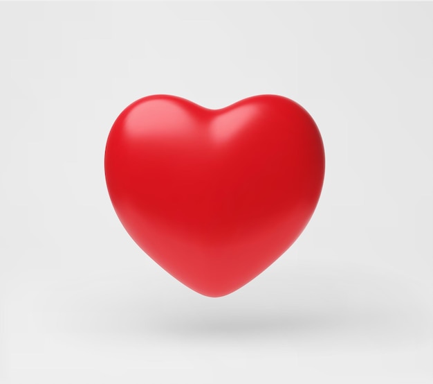 Vector realistic vector heart illustrations. 3d model style