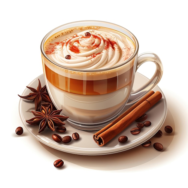 Vector realistic vector hot beverage vector on white background