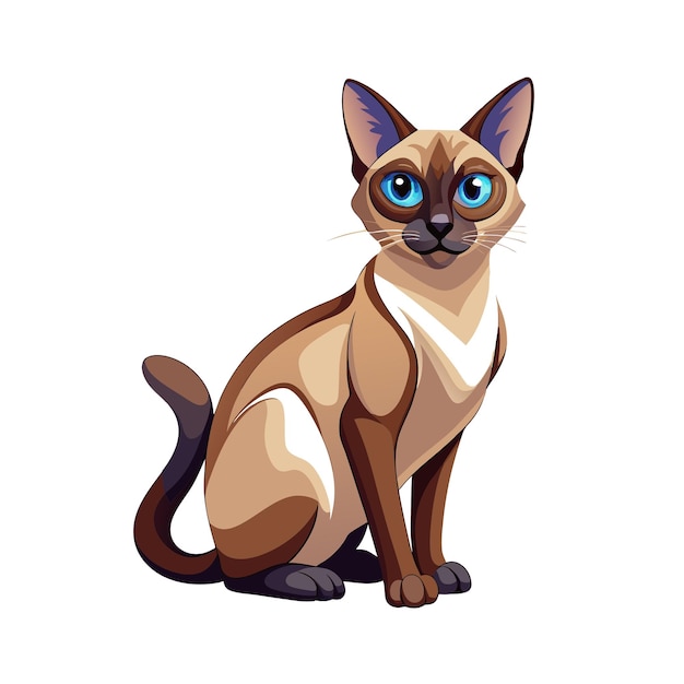 realistic vector illstration of popular pet cat